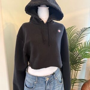 Champion Women's Black Hoodie Sweater